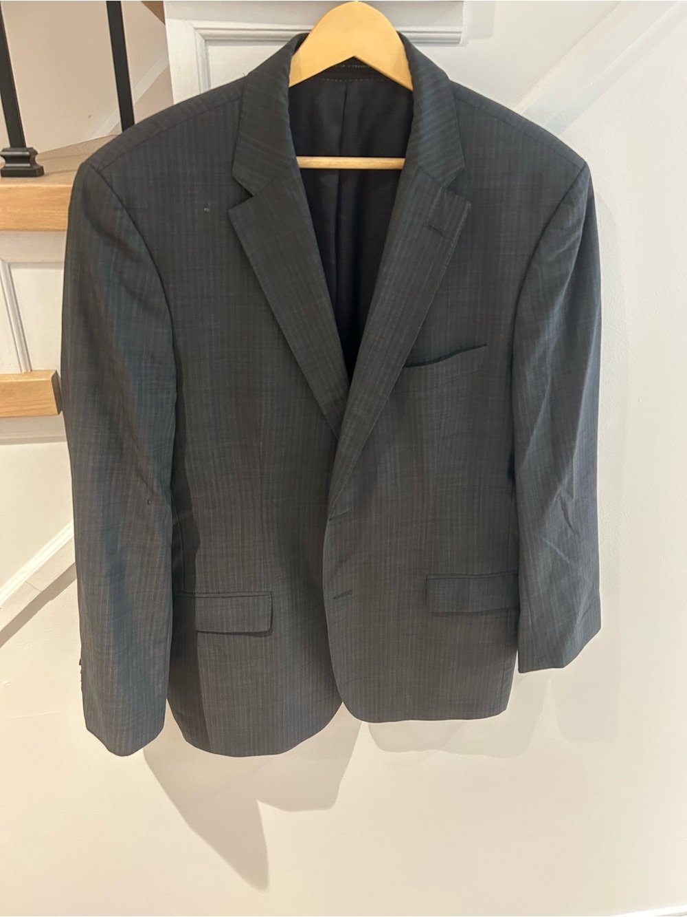 Hugo Boss Dark Gray Pinstripe Men's Suit Jacket